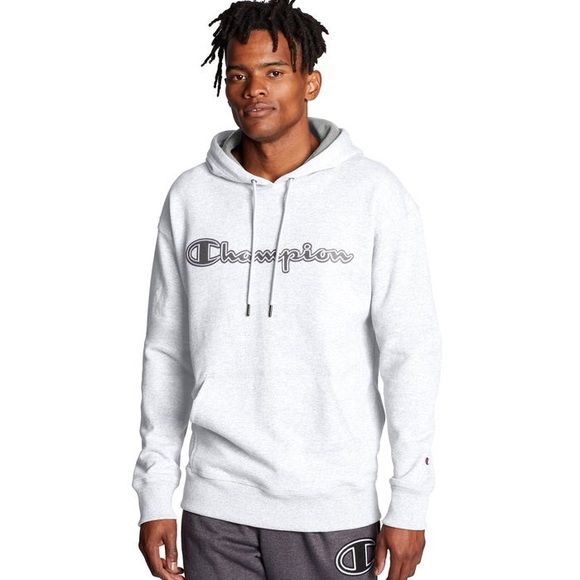 champion hoodie men white
